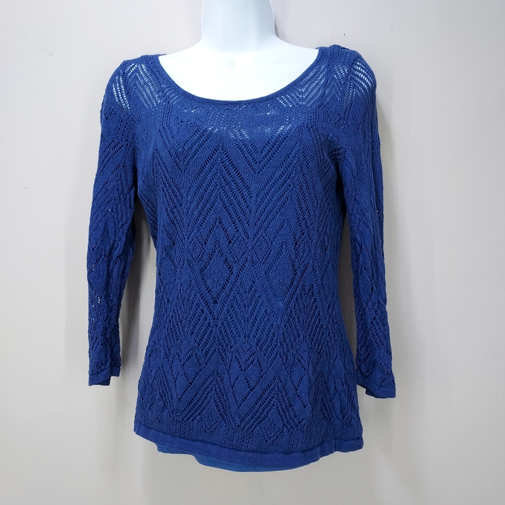Lauren Ralph Lauren Linen Blend 3/4 Sleeve Sweater with Camisole